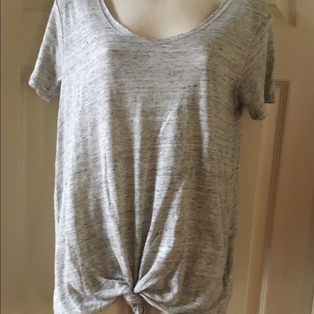 BLANK NYC TIE KNOT RAW HEM TEE SHIRT TOP SMALL NWT